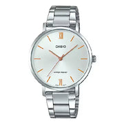 Casio Enticer Ladies Analog LTP-VT01D-7BUDF Silver Dial Stainless Steel Women's Watch
