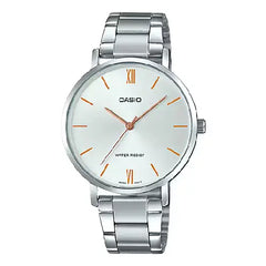 Casio Enticer Ladies Analog LTP-VT01D-7BUDF Silver Dial Stainless Steel Women's Watch