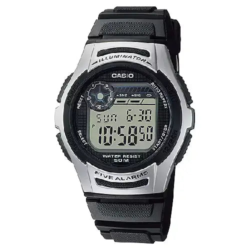 Casio Digital W-213-1AVDF Grey Display Resin Strap Men's Watch