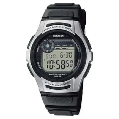 Casio Digital W-213-1AVDF Grey Display Resin Strap Men's Watch