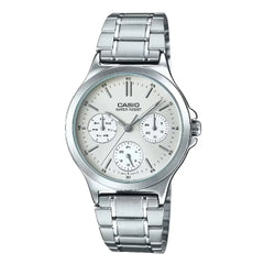 Casio Enticer Ladies LTP-V300D-7AUDF Multi-hand Analog Silver Dial Stainless Steel Women's Watch