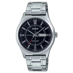 Casio Enticer MTP-V006D-1CUDF Day Date Analog Black Dial Stainless Steel Men's Watch