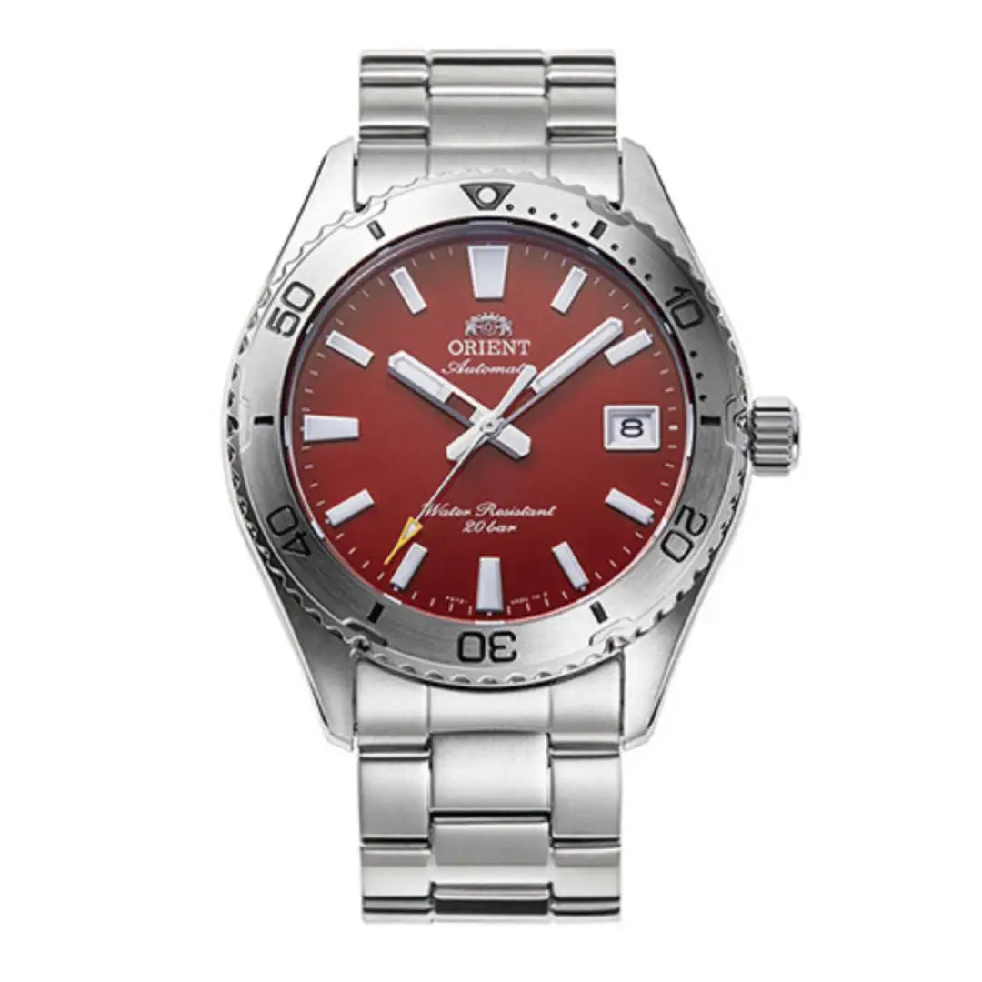 Orient Sports Automatic RA-AC0Q09R30B Mako 40 Red Dial Stainless Steel Men's Watch