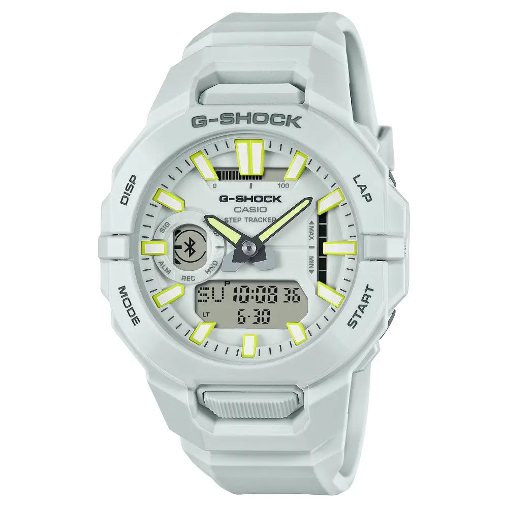 Casio G Shock G-SQUAD GBA-950-7A Analog-Digital Bluetooth White Dial Resin Strap Men's Watch