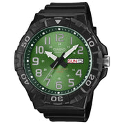 Casio Marine Analogue Quartz Diver  52.6mm MRW-210H-3BVDF Green Dial Resin Strap Men's Watch