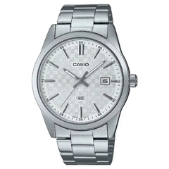 Casio Enticer MTP-VD03D-7AUDF Date Analog Silver Dial Stainless Steel Men's Watch
