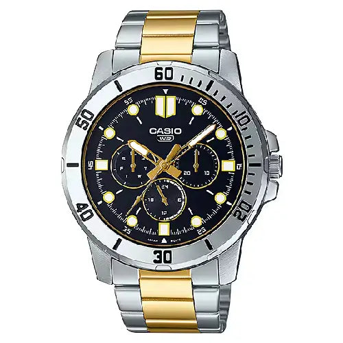 Casio Enticer MTP-VD300SG-1EUDF Multifunction Black Dial Stainless Steel Men's Watch