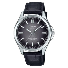 Casio Standard Analog Solar MTP-RS100L-1AVDF Black Dial Leather Strap Men's Watch