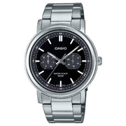 Casio Enticer MTP-E335D-1EVDF Multi-Function Analog Black Dial Stainless Steel Men's Watch