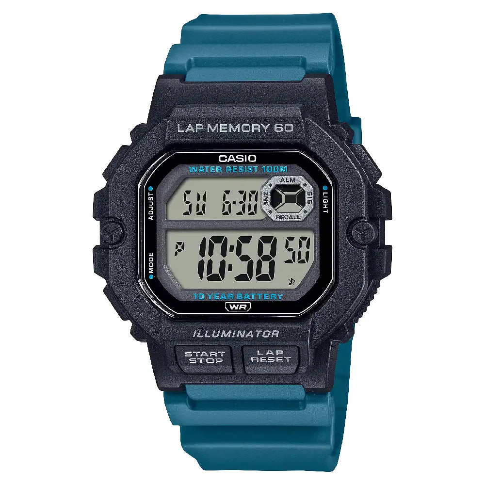 Casio Sports Digital WS-1400H-3AVDF Black Display Dial Resin Strap Men's Watch