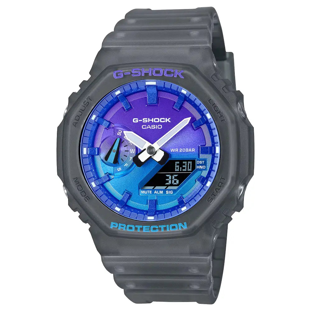 Casio G Shock GA-2100FLS-8A2 Dusky Flower mens watch front view