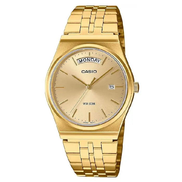 Casio Collection Analog MTP-B146G-9AVDF Gold Dial Stainless Steel Men's Watch