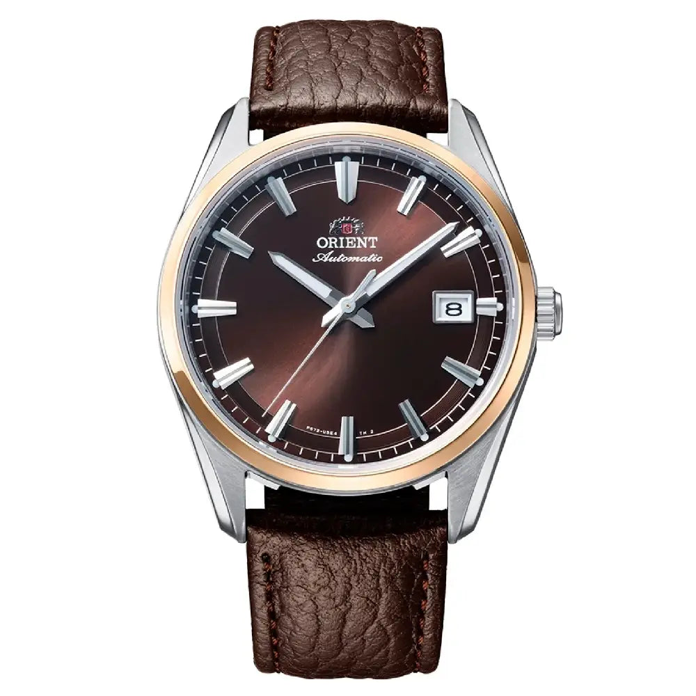 Orient Contemporary RA-AC0R03Y Automatic 38.5mm Brown Dial Leather Strap Men's Watch