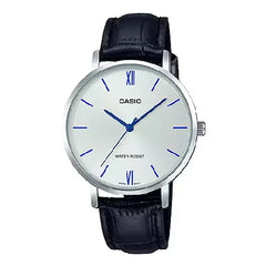 Casio Enticer Ladies Analog LTP-VT01L-7B1UDF Silver Dial Leather Strap Women's Watch