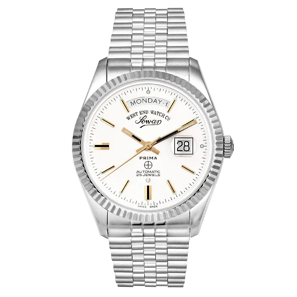 West End Automatic Analog The Classics XL 6868.10.2587N White Dial 41mm Stainless Steel Men's Watch