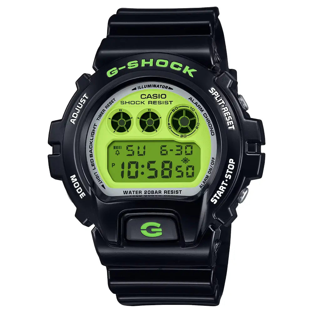 Casio G Shock DW-6900RCS-1D Digital Bright Green Dial Resin Strap Men's Watch