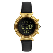Al Fajr Classic Lady WF-14L Digital Dial Leather Strap Women's Watch