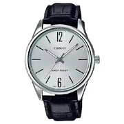 Casio Enticer MTP-V005L-7BUDF Classic Analog Silver Dial Leather Strap Men's Watch