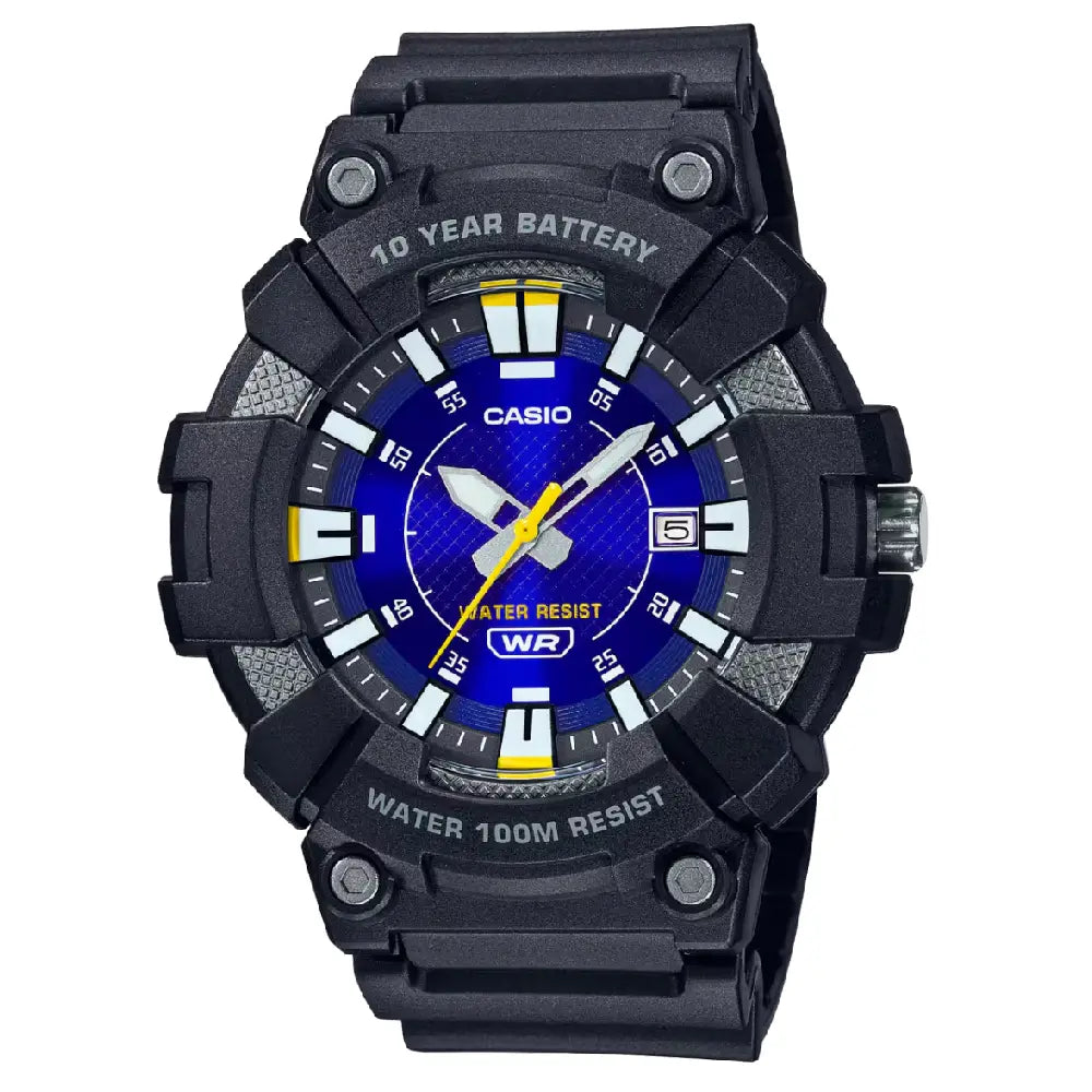 Casio Standard MW-610H-2AVDF Date Analog Blue Dial Resin Strap Men's Watch