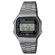 Casio Vintage Digital A168WGG-1ADF Black Dial Stainless Steel Unisex Watch