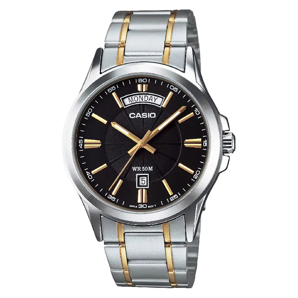 Casio Collection Analog MTP-1381G-1AVDF Black Dial Stainless Steel Men's Watch