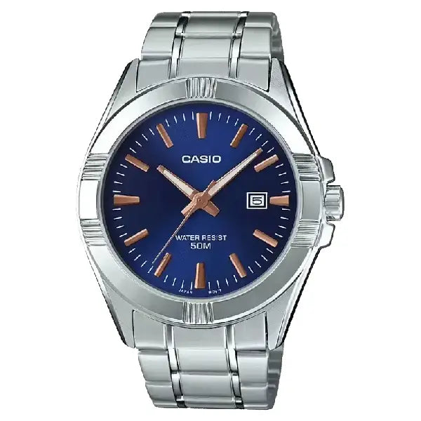 Casio Enticer Classic Analog MTP-1308D-2AUDF Blue Dial Stainless Steel Men's Watch