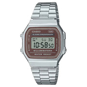 Casio Vintage Digital A168WA-5AYDF Brown Dial Stainless Steel Unisex Watch