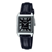 Casio Enticer Ladies Analog LTP-V007L-1BUDF Black Dial Leather Strap Women's Watch