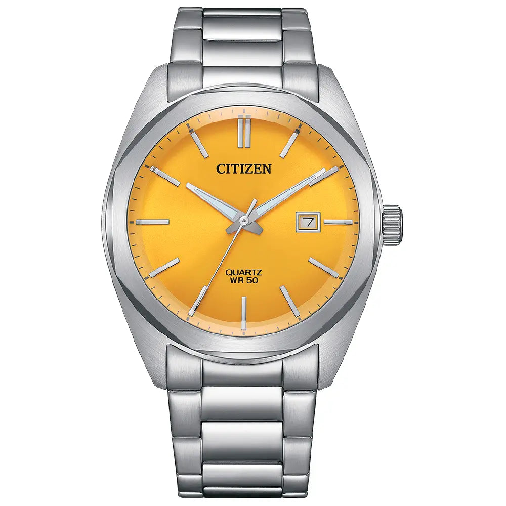 Citizen BI5110-54Z yellow dial quartz stainless steel men's watch