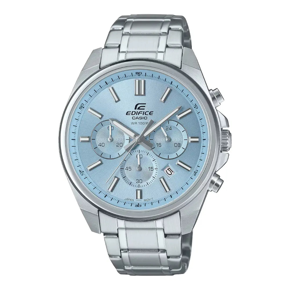 Casio Edifice Chronograph EFV-650D-2BVUDF Blue Dial Stainless Steel Men's Watch