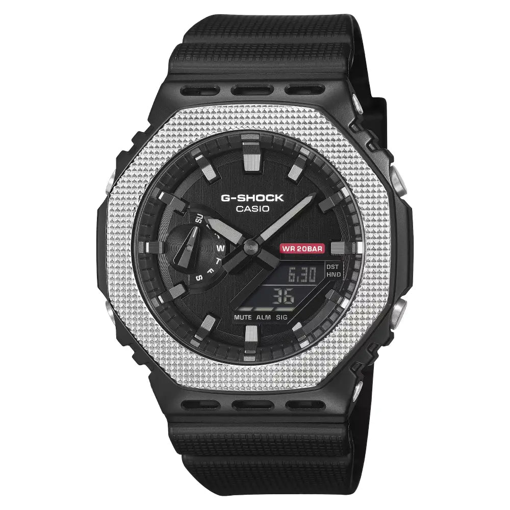 Casio G-Shock "Industrial Texture" GM-2100BM-1A Black Dial 44.4mm Bio-Based Resin Strap Men's Watch
