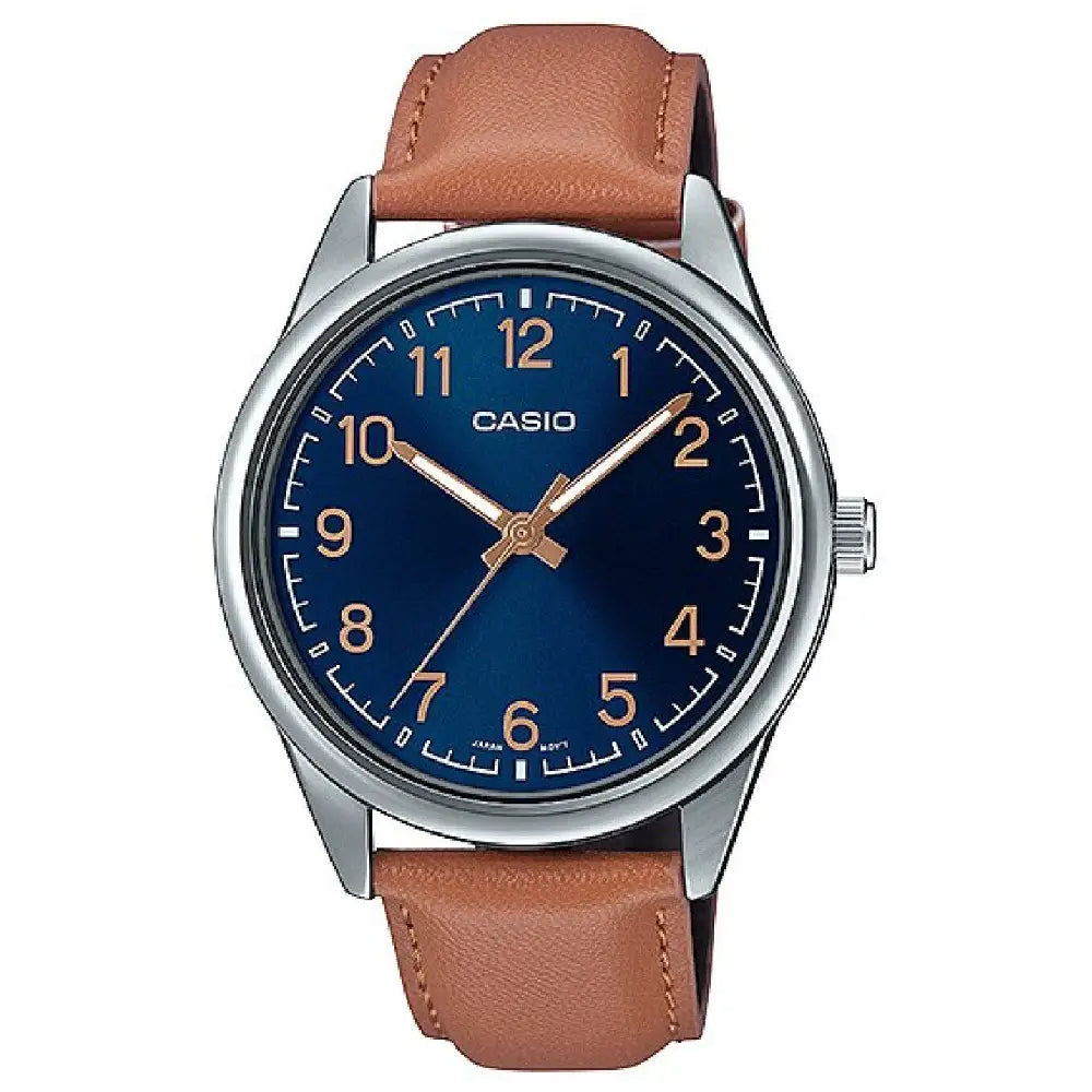 Casio Enticer MTP-V005L-2B4UDFClassic Analog Blue Dial Leather Strap Men's Watch