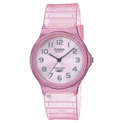 Casio MQ-24S-4BDF pink dial resin strap unisex watch