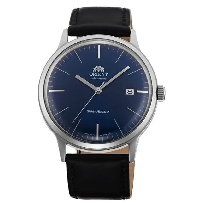 Orient Bambino Version 3 "Bauhaus" TAC0000D Blue Dial 40.5mm Leather Strap Men's Watch