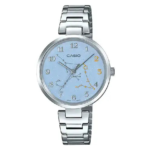 Casio Enticer Ladies Analog LTP-E05D-2ADR Blue Dial Stainless Steel Women's Watch