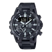 Casio Edifice Analog-Digital ECB-40BK-1ADF Carbon Fiber Case, Bluetooth Black Dial 48mm Stainless Steel Men's Watch