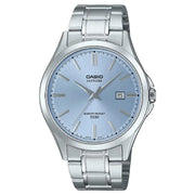 Casio Standard Analog MTS-115D-2A2VDF Light Blue Dial 41.3mm Stainless Steel Men's Watch