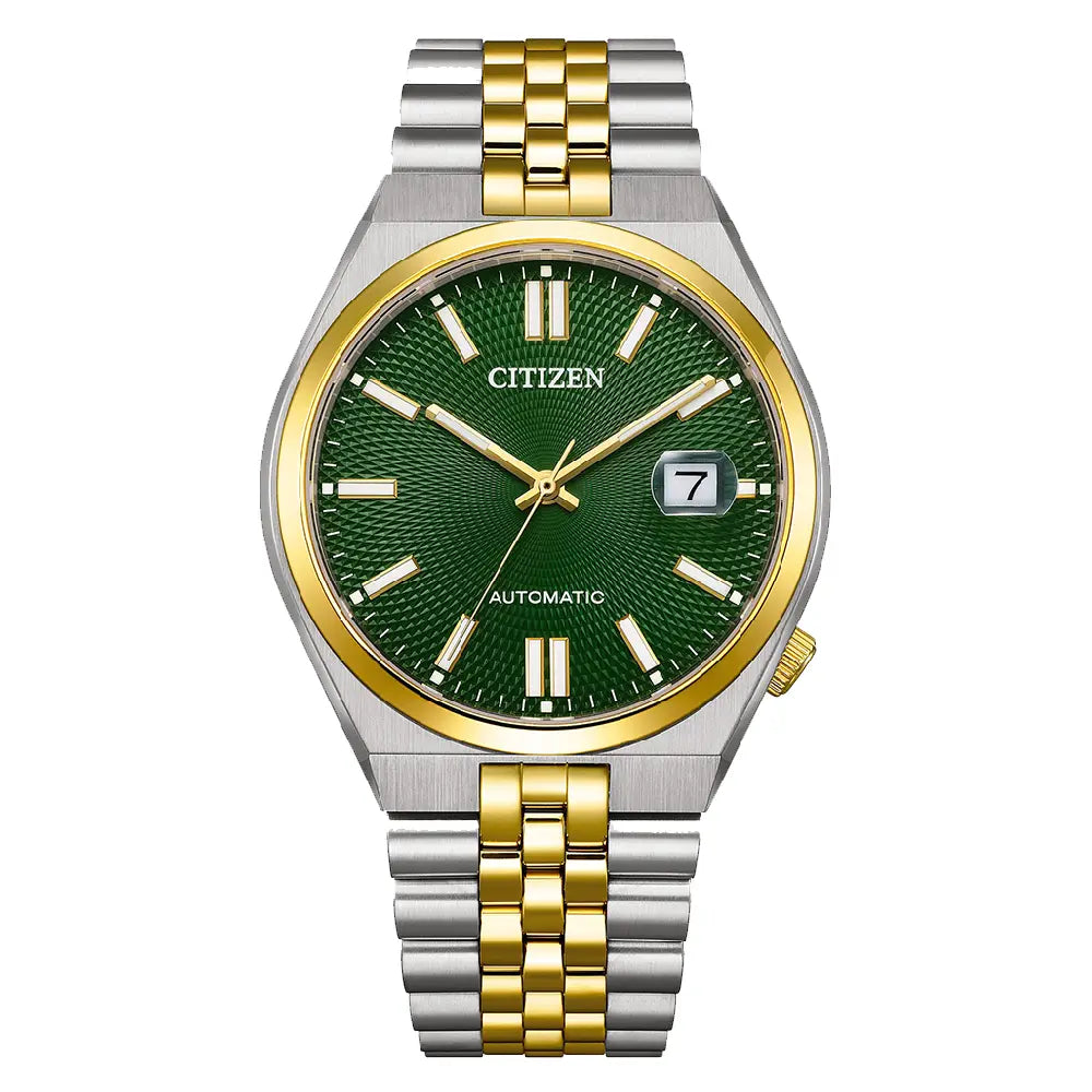 Citizen "Tsuyosa 60" NK0024-54X Mechanical Automatic Green Dial 40mm Stainless Steel Men's Watch