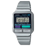 Casio Vintage Digital  A120WE-1A Multi-Function Black Dial 33.5mm Stainless Steel Unisex Watch