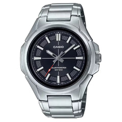 Casio Enticer MTP-RS100D-1AVDF Solar Powered Analog Black Dial Stainless Steel Men's Watch