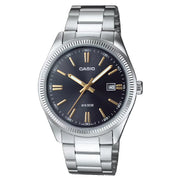 Casio Collection Analog MTP-1302D-1A2VDF Black Dial Stainless Steel Men's Watch