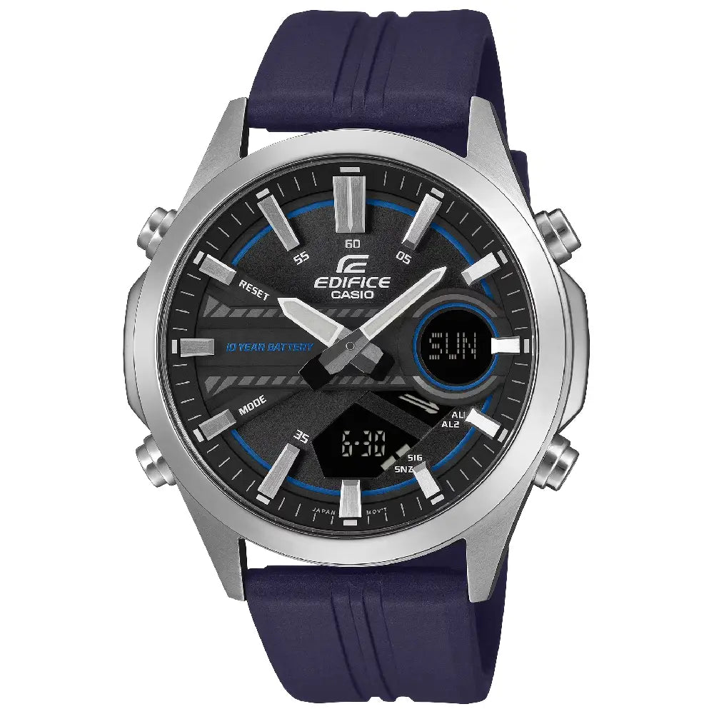 Casio Edifice EFV-C120P-1A2 black dial resin strap men’s watch