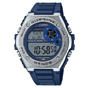 Casio Digital MWD-100H-2AVDF Blue Display Dial Resin Strap Men's Watch