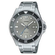 Casio Diver's MDV-107D-8AVDF Analog Grey Dial Stainless Steel Men's Watch