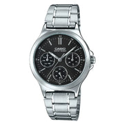 Casio Enticer Analog Multi-Dial LTP-V300D-1AUDF Black Dial 33.2mm Stainless Steel Women's Watch