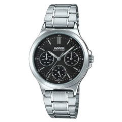 Casio Enticer Analog Multi-Dial LTP-V300D-1AUDF Black Dial 33.2mm Stainless Steel Women's Watch