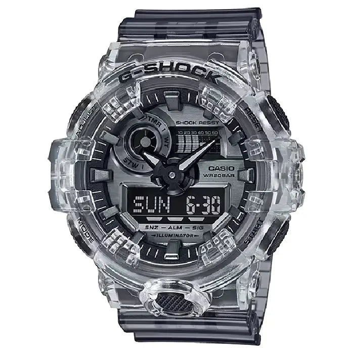Casio G-Shock GA-700SK-1A "Clear Skeleton Smoke" Men's Watch