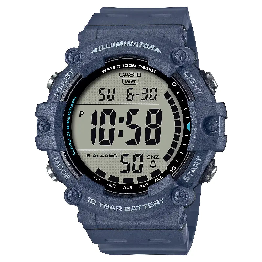 Casio Digital Wide Face AE-1500WH-2AVDF Blue Dial Resin Strap Men's Watch
