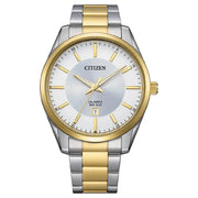 Citizen BI1036-57A quartz 42mm two tone silver dial stainless steel mens watch