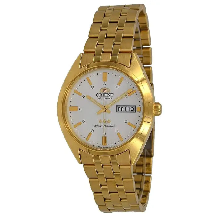 Orient Tristar RA-AB0E05S men's automatic watch with gold-tone stainless steel case
